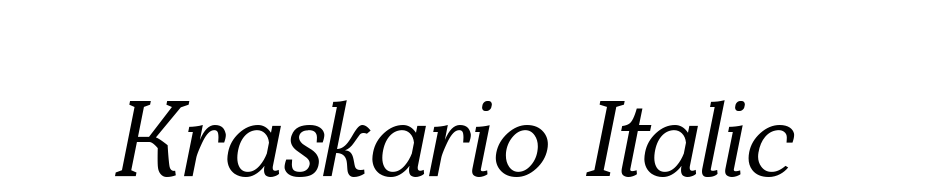 Krka Italic Yazı tipi ücretsiz indir